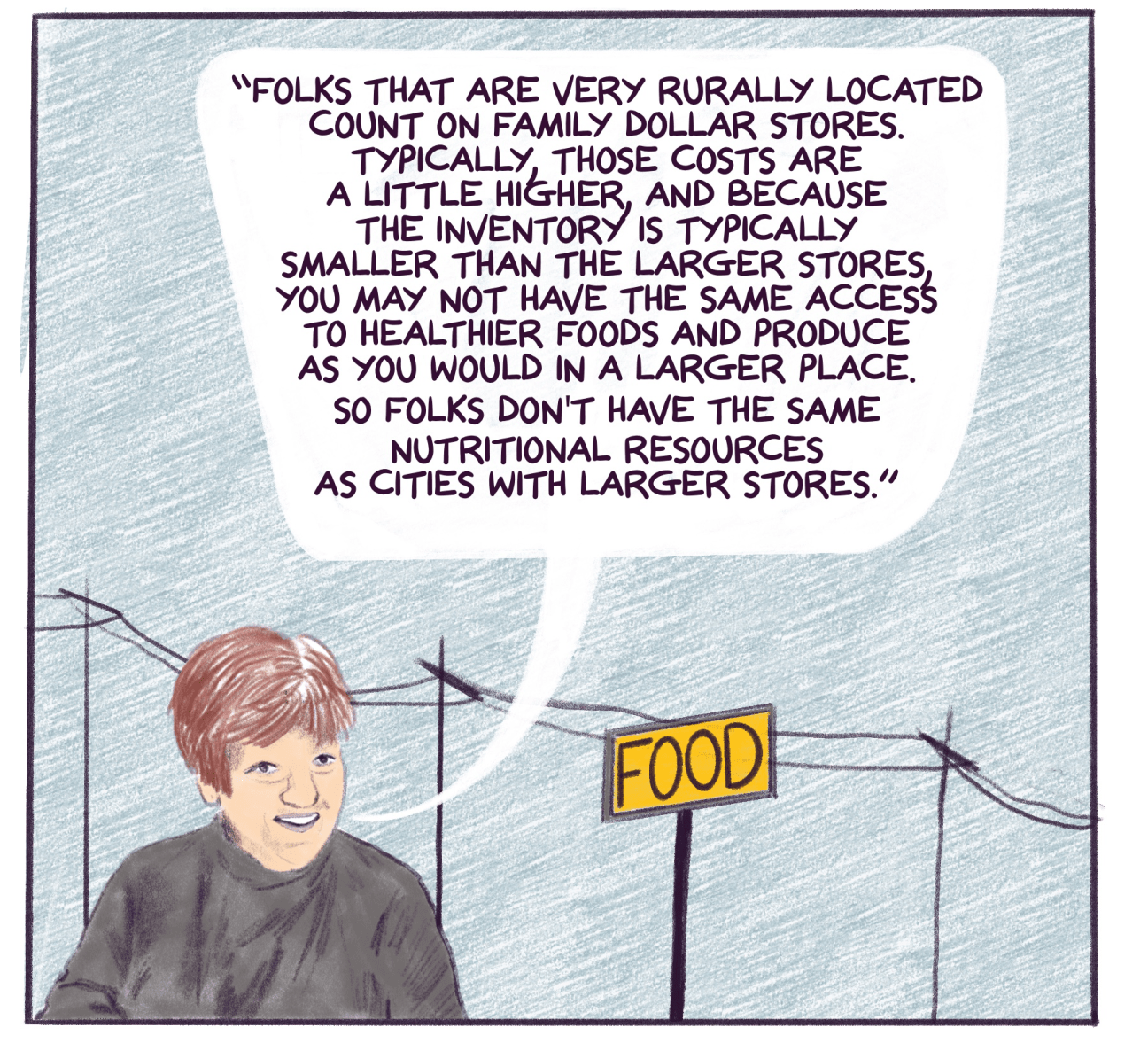 Comic panel shows Cynthia Kirkhart with quote that reads: 